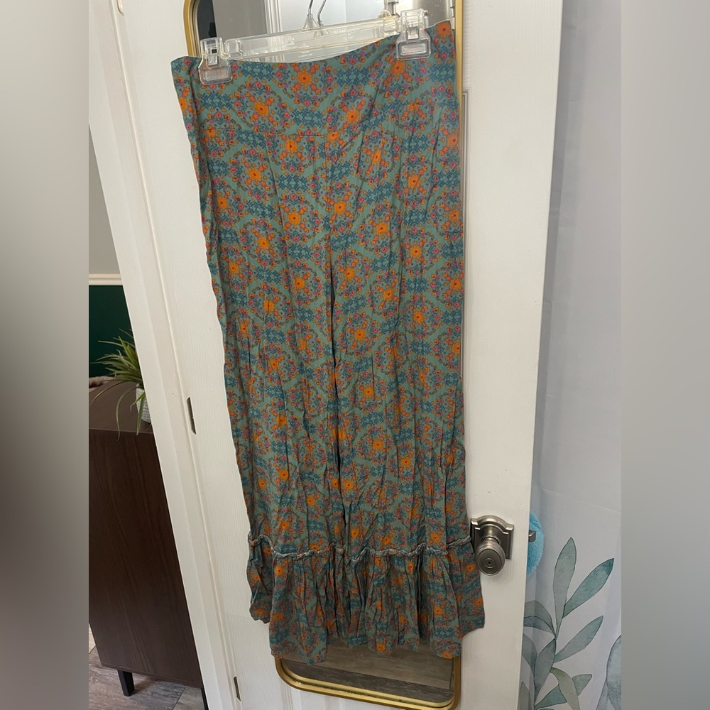 Natural Life Boho Flowy Bellbottom Pants